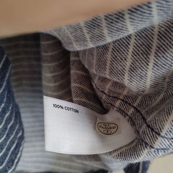 Duluth Trading Long Sleeve Stripe Cotton Button Down SZ Large - Picture 5 of 8